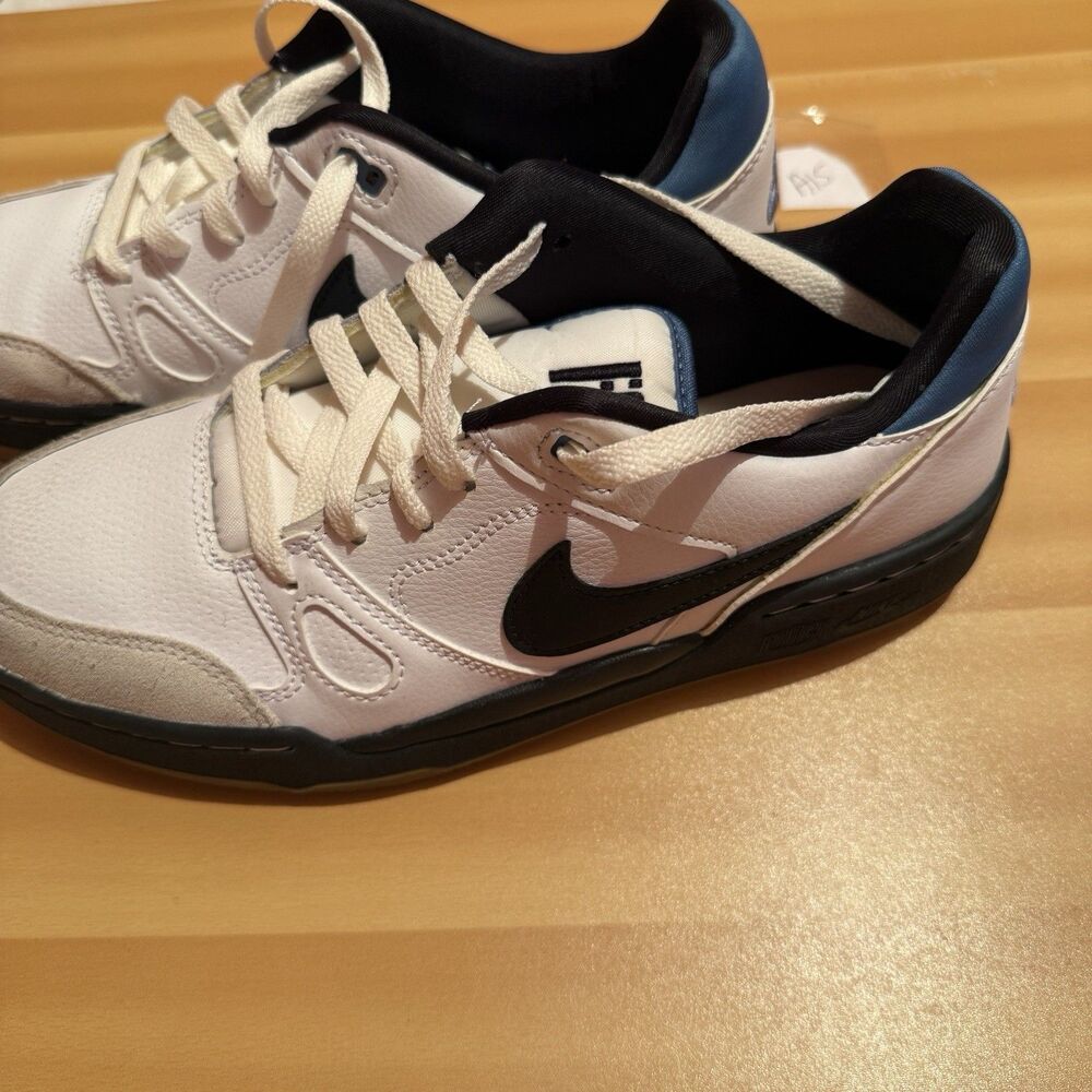 Nike Full Force Low Mens Shoes Size 8 White Black Phantom Snakers Lace Up